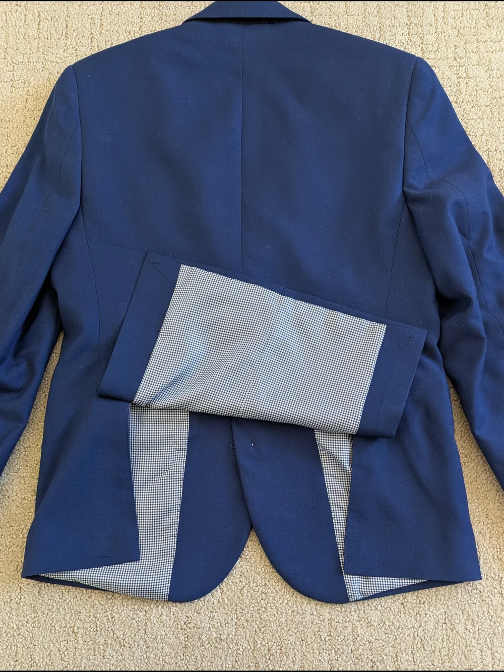 Lauren Ralph Lauren Two-Button Blazer Jacket Navy Blue Boy 12R Formal Event